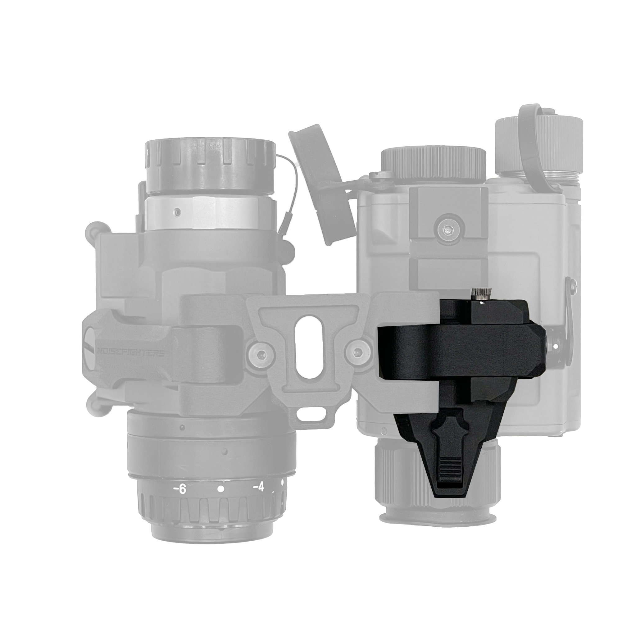 Polymer QD Adapter for mounting RH25, PFalcon640 and NOX-18 to Panobridge Mk3