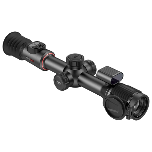 Night Raider BOLT L35R thermal riflescope with 35mm lens, 3.5x optical zoom, and integrated laser rangefinder.