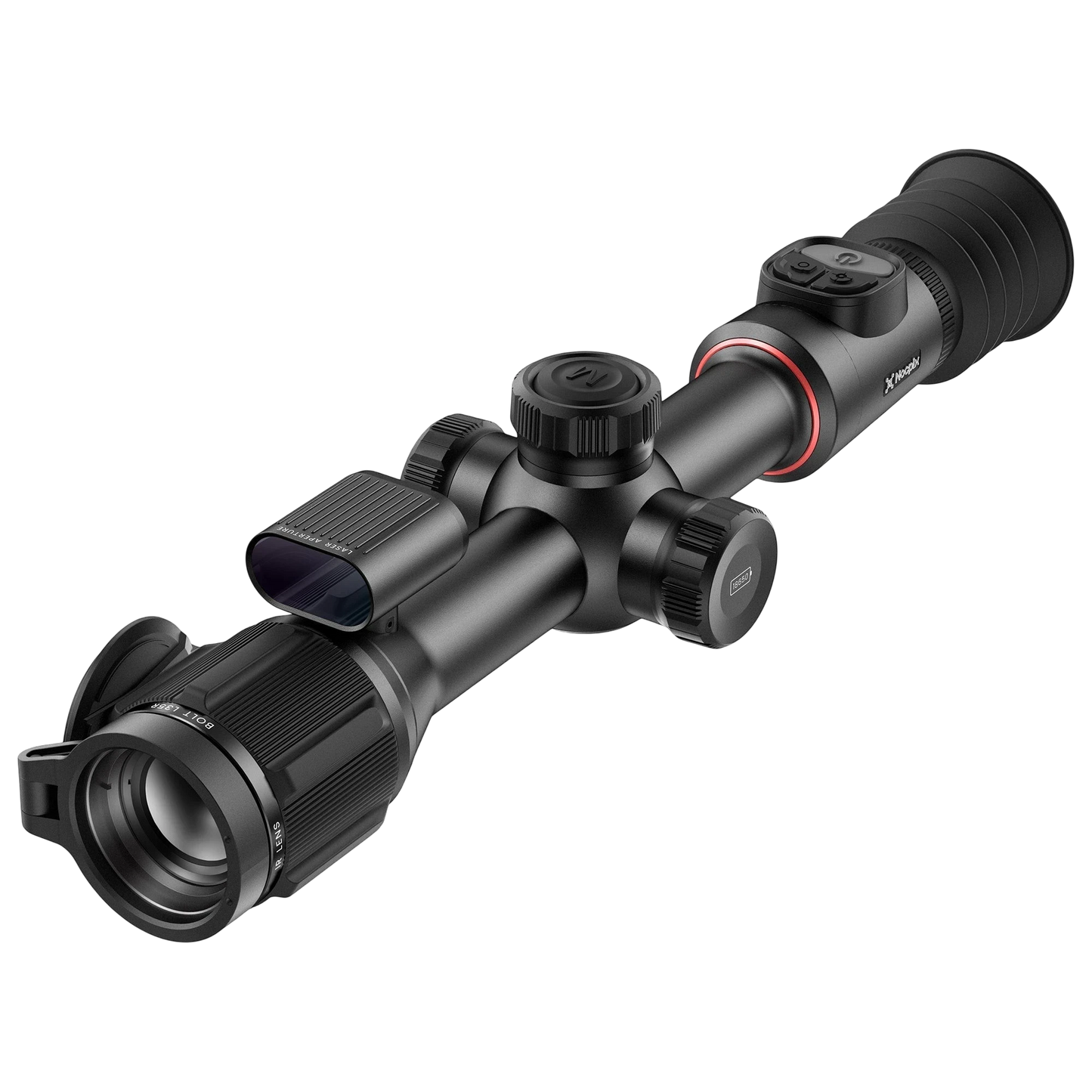 Night Raider BOLT L35R thermal riflescope with 35mm lens, 3.5x optical zoom, and integrated laser rangefinder.
