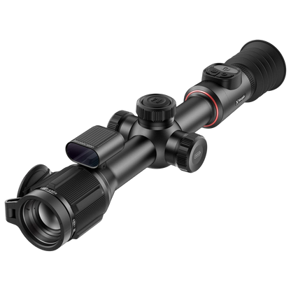 Night Raider BOLT L35R thermal riflescope with 35mm lens, 3.5x optical zoom, and integrated laser rangefinder.