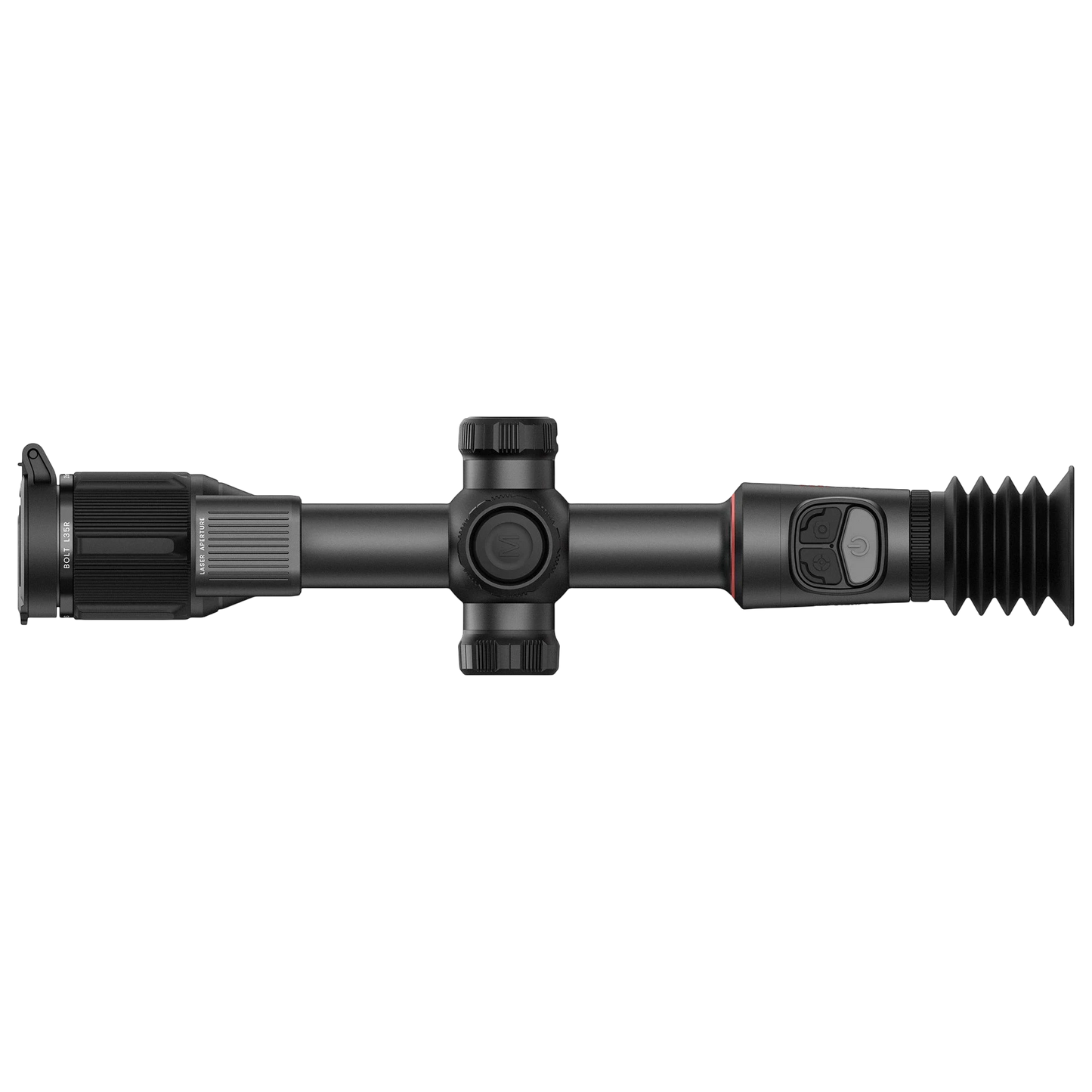 Night Raider BOLT L35R thermal riflescope with 35mm lens, 3.5x optical zoom, and integrated laser rangefinder.