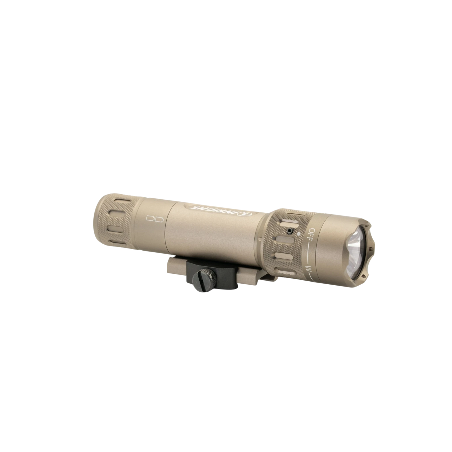 Night Raider WMX200 tactical weapon light in tan aluminum with white light and IR illuminator, 500 lumens.