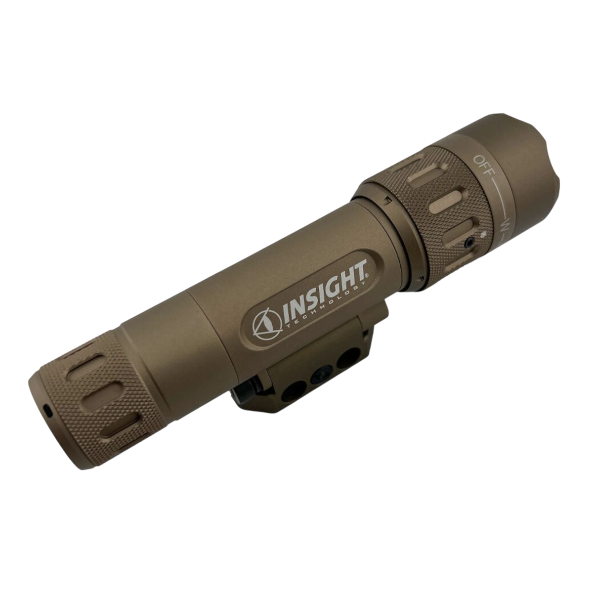 Night Raider WMX200 tactical weapon light in tan aluminum with white light and IR illuminator.