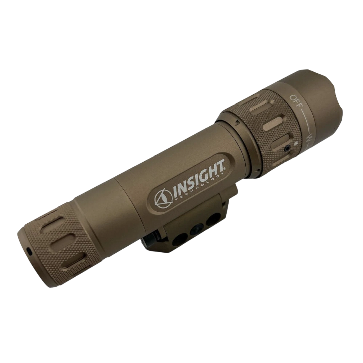 Night Raider WMX200 tactical weapon light in tan aluminum with white light and IR illuminator.
