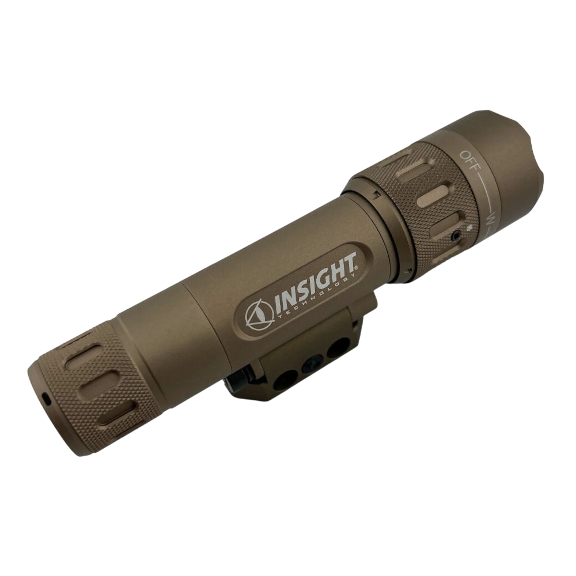 Night Raider WMX200 tactical weapon light in tan aluminum with white light and IR illuminator.