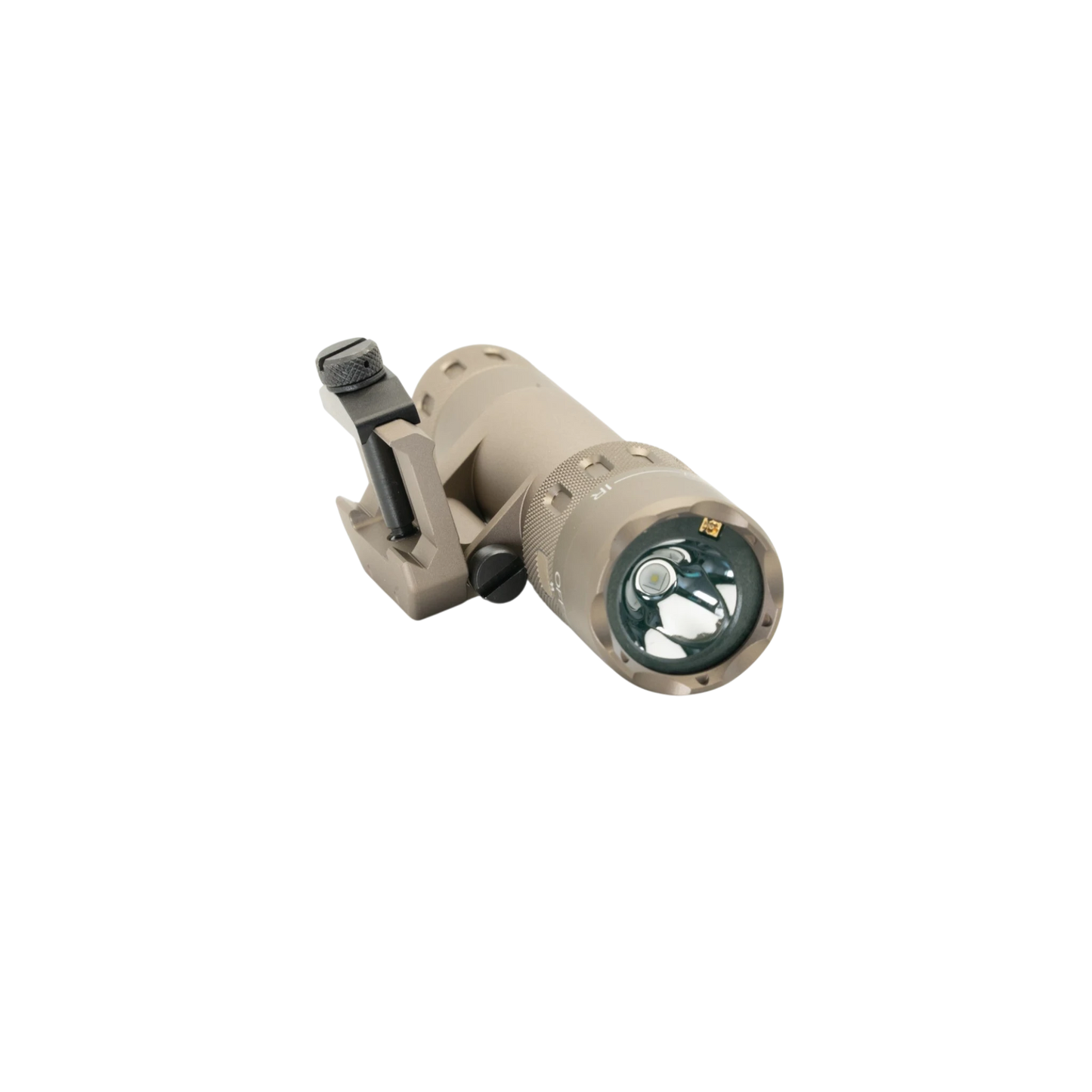 Night Raider WMX200 tactical weapon light in tan aluminum with IR illuminator and Picatinny mount.